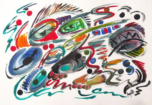 Little, playful Dragon van Irma Engelbrecht, Schilderij te koop op Singulart
