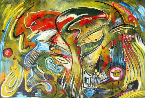 An Abstract Affair von Irma Engelbrecht, Malerei kaufen auf Singulart