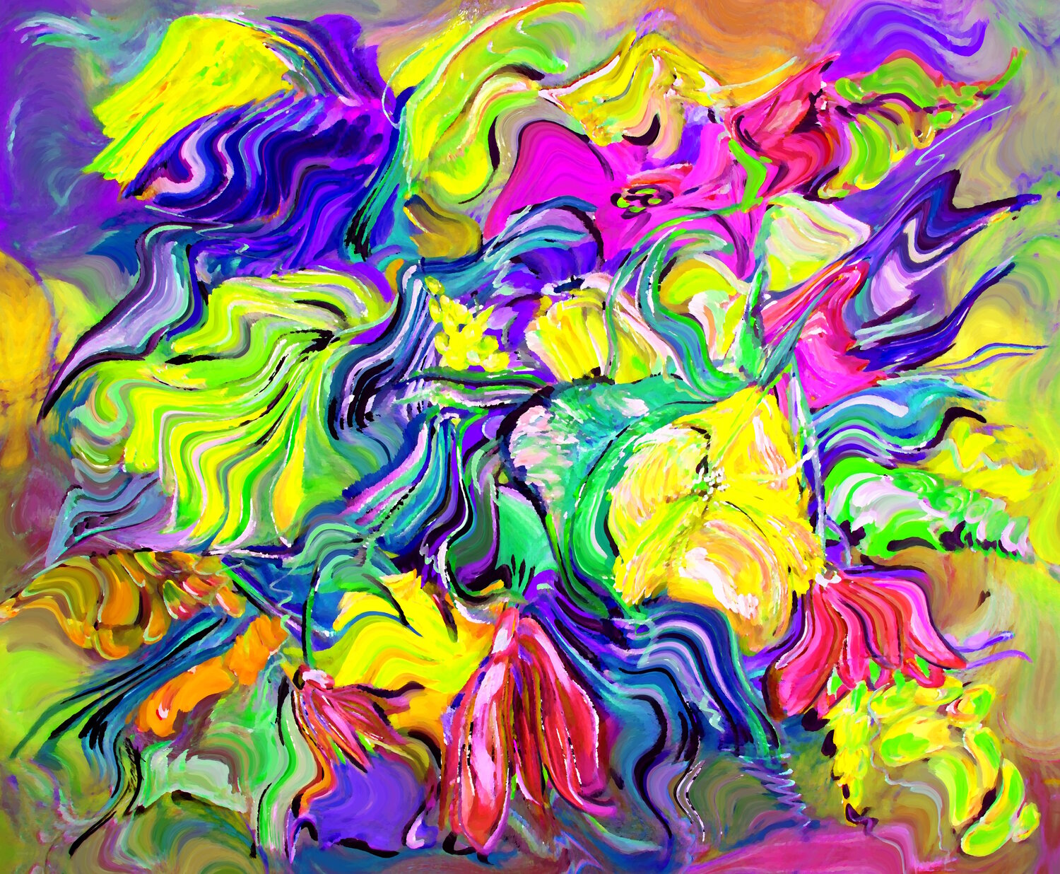 Flower Harmony Irma Engelbrecht Afdruk te koop