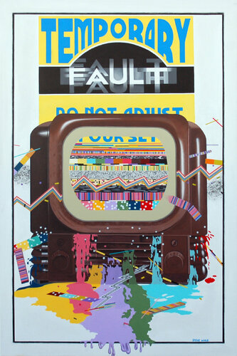 Temporary Fault. Do Not Adjust Your Set. van Steve White, Schilderij te koop op Singulart