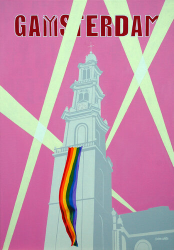Gaysterdam di Steve White, Pittura in vendita su Singulart