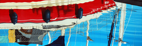 Red Yacht von Steve White, Malerei kaufen auf Singulart