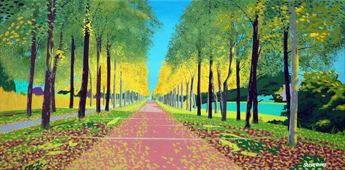 Sunset In The Park van Steve White, Schilderij te koop op Singulart