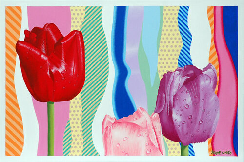 Three Tulips de Steve White, Pintura a la venta en Singulart