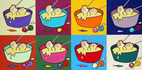 Cheese Fondue in Different Colours Steve White