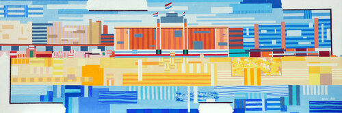 Grand Hotel Amrath Kurhaus, Scheveningen. van Steve White, Schilderij te koop op Singulart