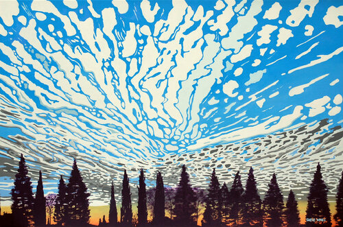 Purple Trees di Steve White, Pittura in vendita su Singulart