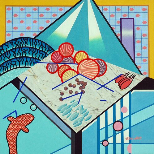 eats:  fish van Steve White, Schilderij te koop op Singulart