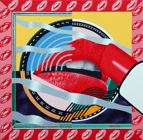 Lipstick in the Mirror di Steve White, Pittura in vendita su Singulart