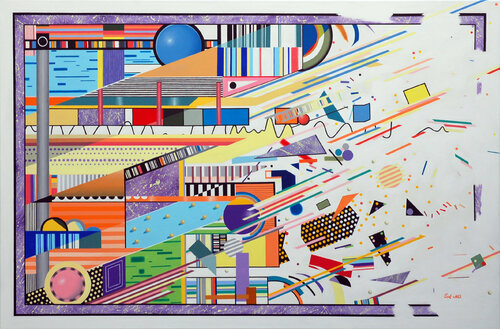 Shafts of Suprematist Sunlight van Steve White, Schilderij te koop op Singulart