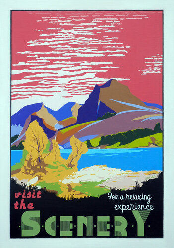 Visit the Scenery, for a Relaxing Experience. van Steve White, Schilderij te koop op Singulart