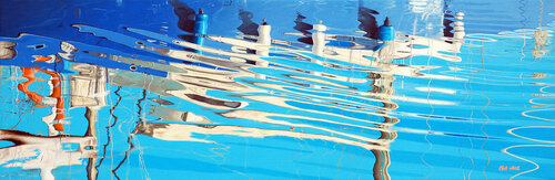 Early Morning port Hammamet, Tunisia. di Steve White, Pittura in vendita su Singulart