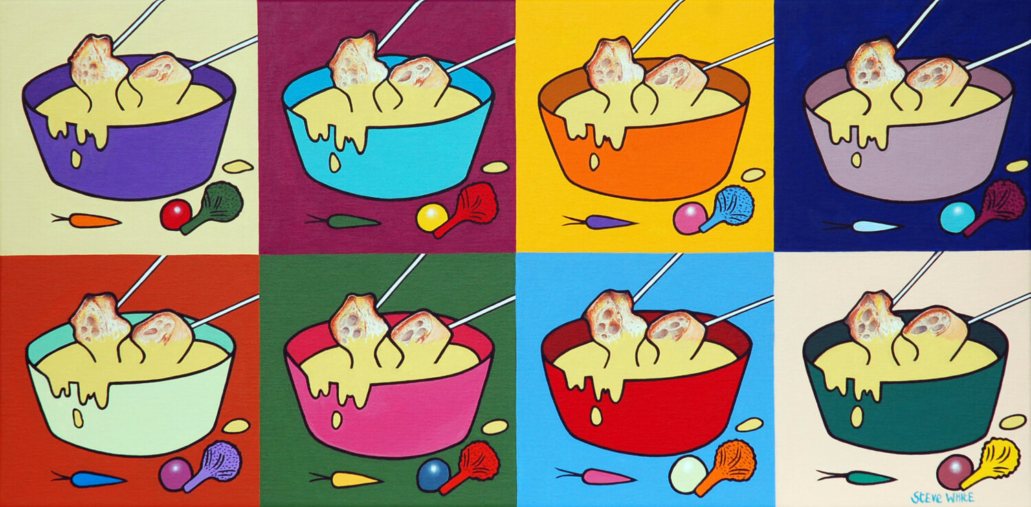 Cheese Fondue in Different Colours Steve White