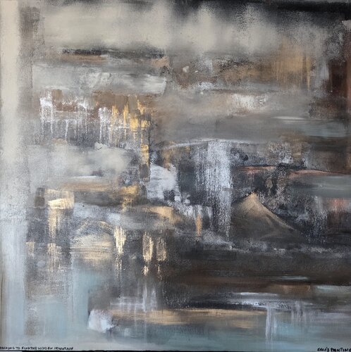 Walking To Find The Hidden Mountain de Egle Karlonaite, Pintura a la venta en Singulart