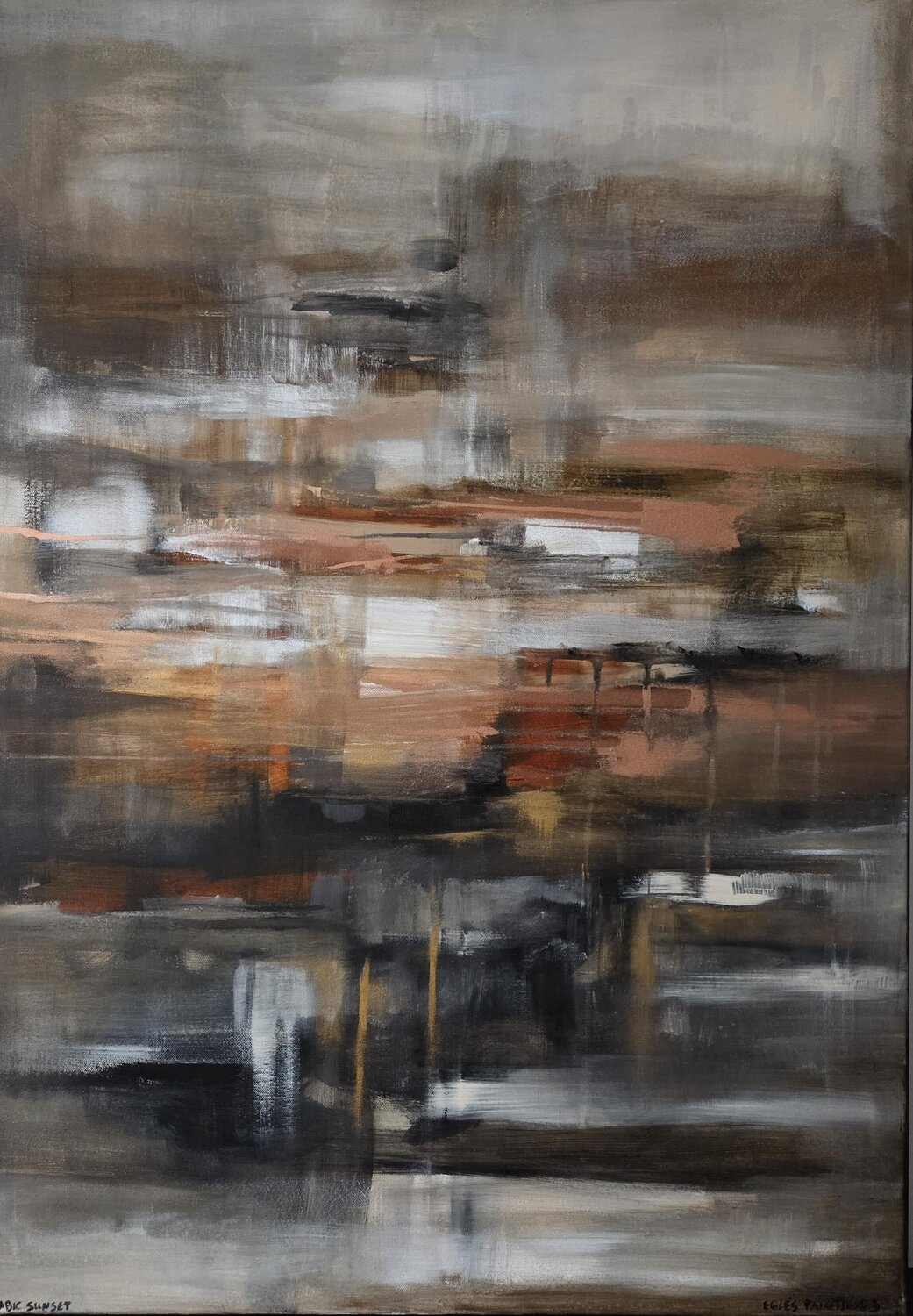 Arabic Sunset Egle Karlonaite Original painting for sale