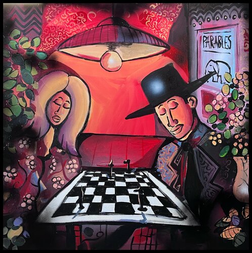 Chess Night de Erik Neimeijer, Pintura a la venta en Singulart