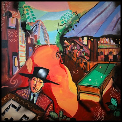 Shooting Dominoes de Erik Neimeijer, Pintura a la venta en Singulart