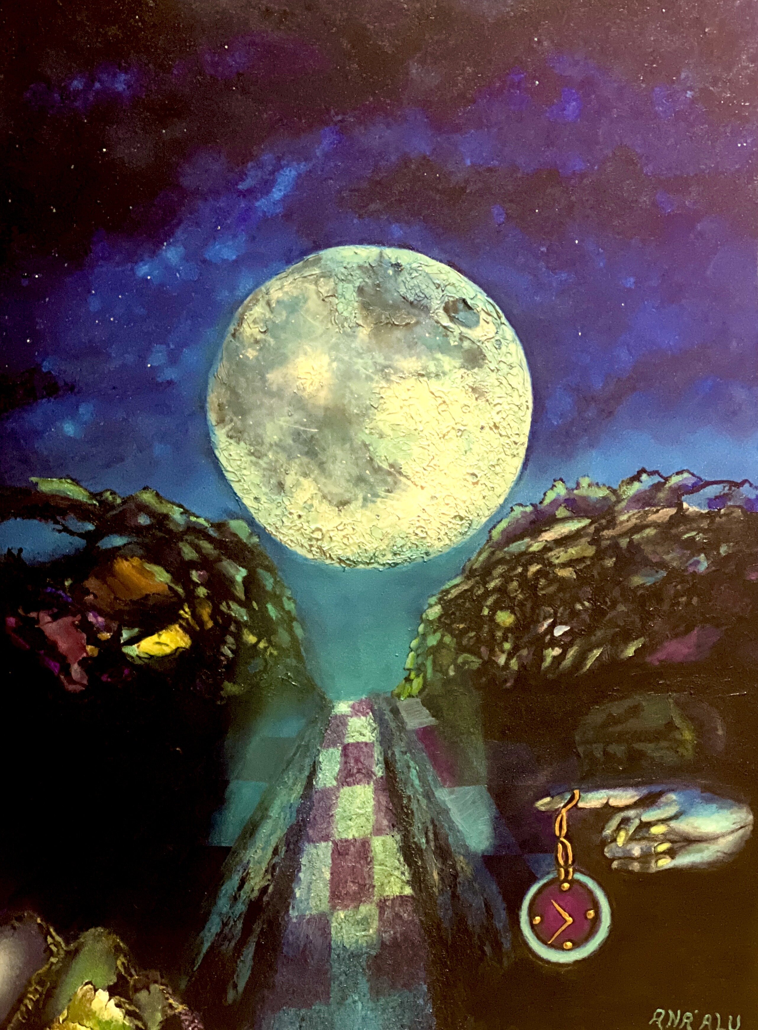 Thema moon Gemälde