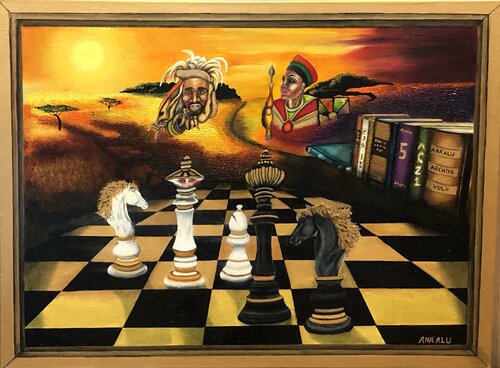 The Reader V: End Game by Andy Hollimon, 油畫 for Sale on Singulart