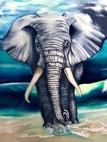 His Majeaty’s Beach van Andy Hollimon, Schilderij te koop op Singulart