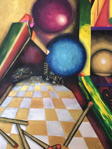 Untitled Geometric Abstracy von Andy Hollimon, Malerei kaufen auf Singulart