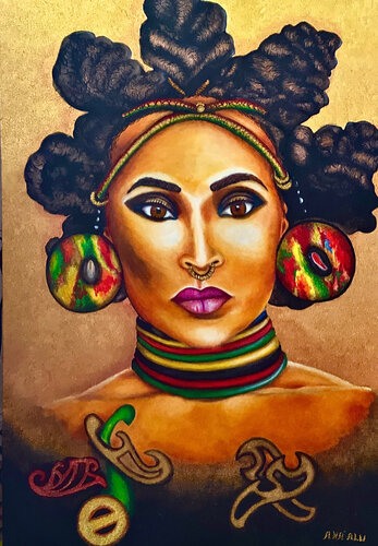 Nubian VII: Bermudan Queen de Andy Hollimon, Pintura a la venta en Singulart