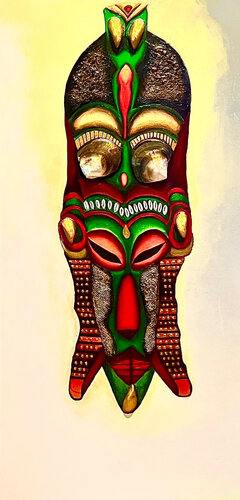 Red Warrior van Andy Hollimon, Schilderij te koop op Singulart