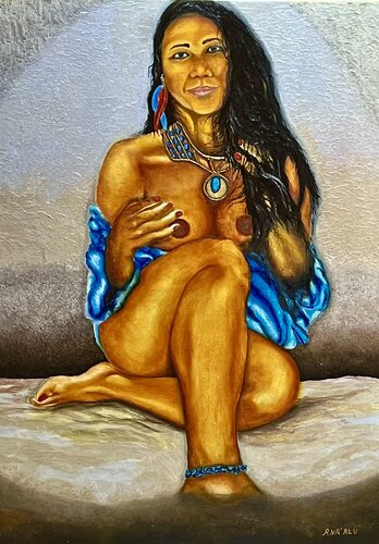 NUBIAN VII Tasmanian Thai Queen von Andy Hollimon, Malerei kaufen auf Singulart