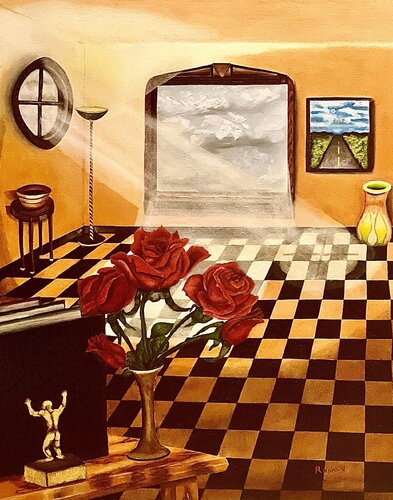Morning Roses di Andy Hollimon, Pittura in vendita su Singulart