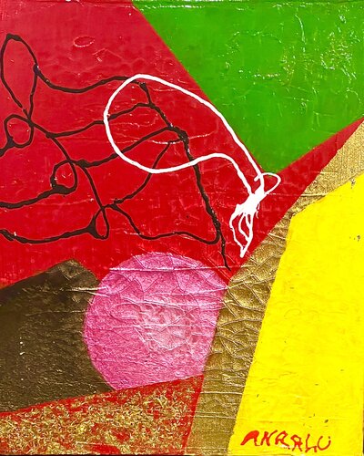 Geometric Abstract II van Andy Hollimon, Schilderij te koop op Singulart