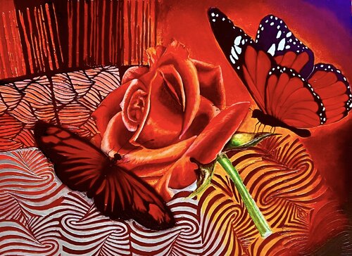 The Rose II van Andy Hollimon, Schilderij te koop op Singulart