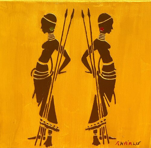 Femmes As Guardians van Andy Hollimon, Schilderij te koop op Singulart
