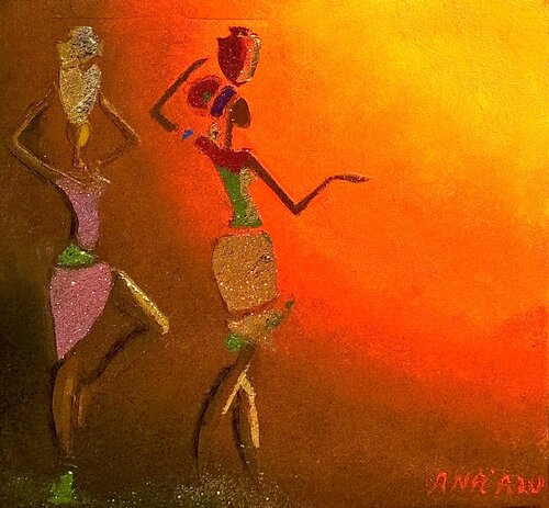 Sunset Towards Home van Andy Hollimon, Schilderij te koop op Singulart