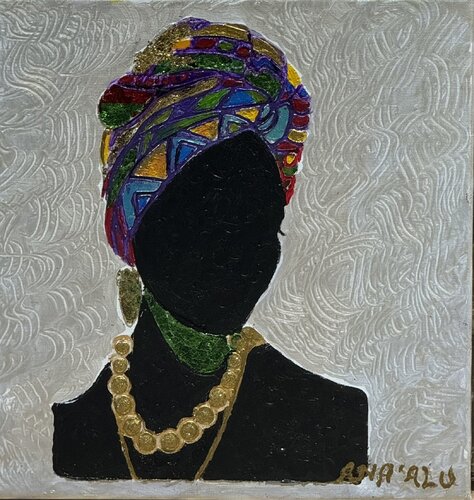 Queen's Portrait van Andy Hollimon, Schilderij te koop op Singulart