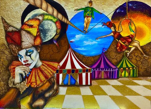 Le Cirque Surrealiste by Andy Hollimon, 회화 for Sale on Singulart