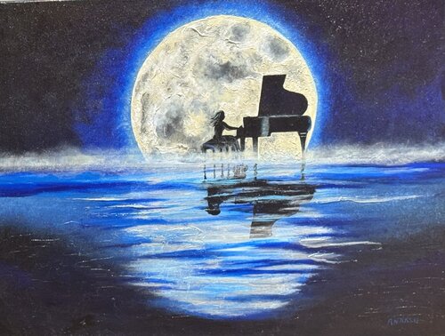 Her Celestial Serenade von Andy Hollimon, Malerei kaufen auf Singulart