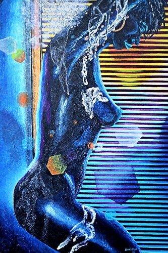 Avianna’s Shower von Andy Hollimon, Malerei kaufen auf Singulart