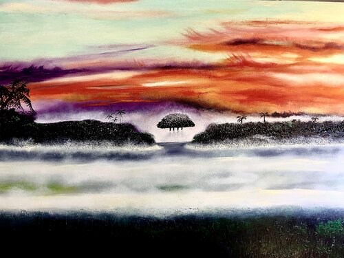 Island Life van Andy Hollimon, Schilderij te koop op Singulart