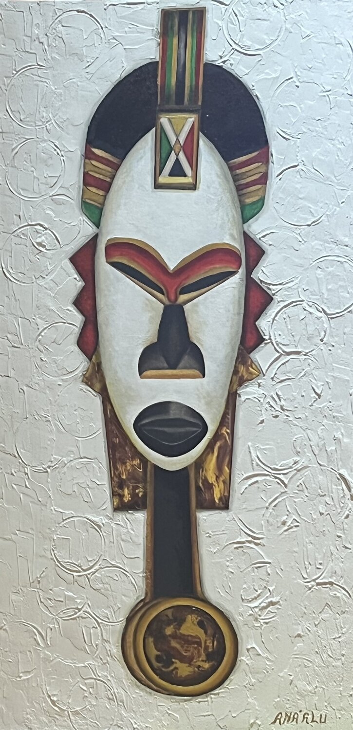 Africa Mask (White Mask) Andy Hollimon
