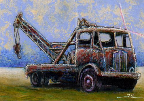 Rusty Truck di Jean-Luc Lacroix, Opera su carta in vendita su Singulart
