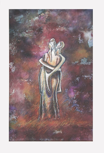 Étreinte (30x40cm framed) by Jean-Luc Lacroix, Work on Paper for Sale on Singulart