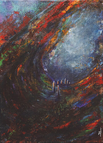 Procession Nomade van Jean-Luc Lacroix, Schilderij te koop op Singulart