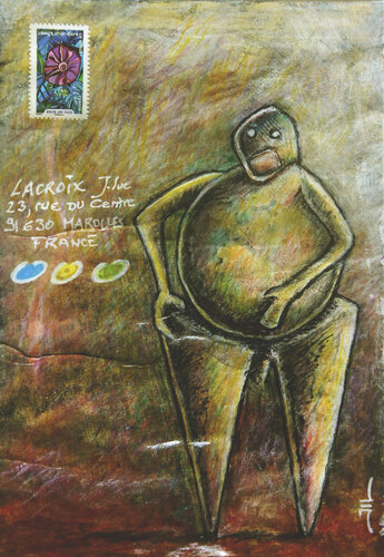 Mail Art LA BALEINE van Jean-Luc Lacroix, Werk op papier te koop op Singulart