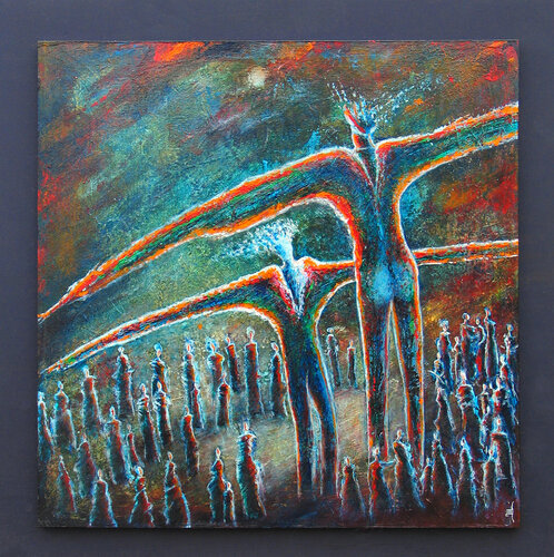 Combat d'Icares di Jean-Luc Lacroix, Pittura in vendita su Singulart