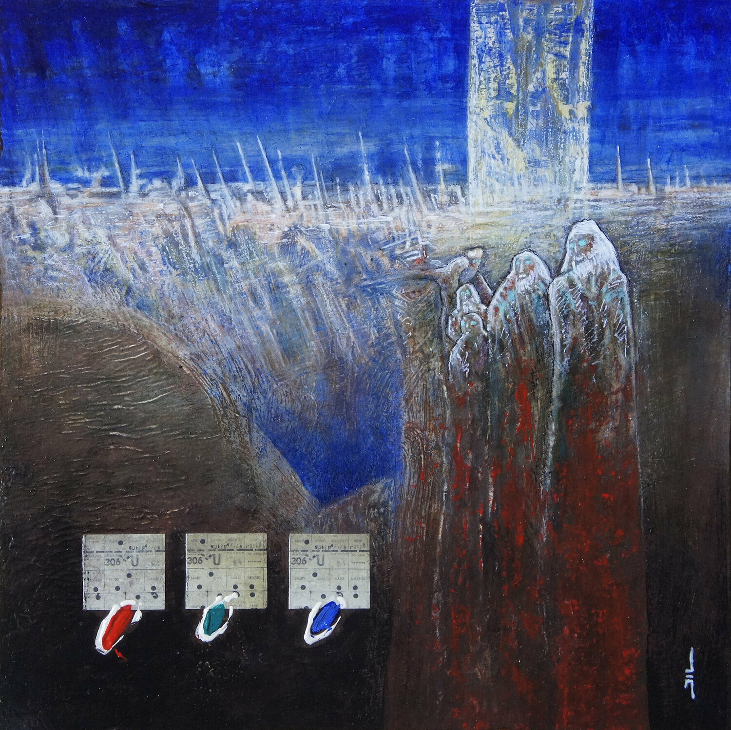 Conciliabule Jean-Luc Lacroix Dipinto originale in vendita
