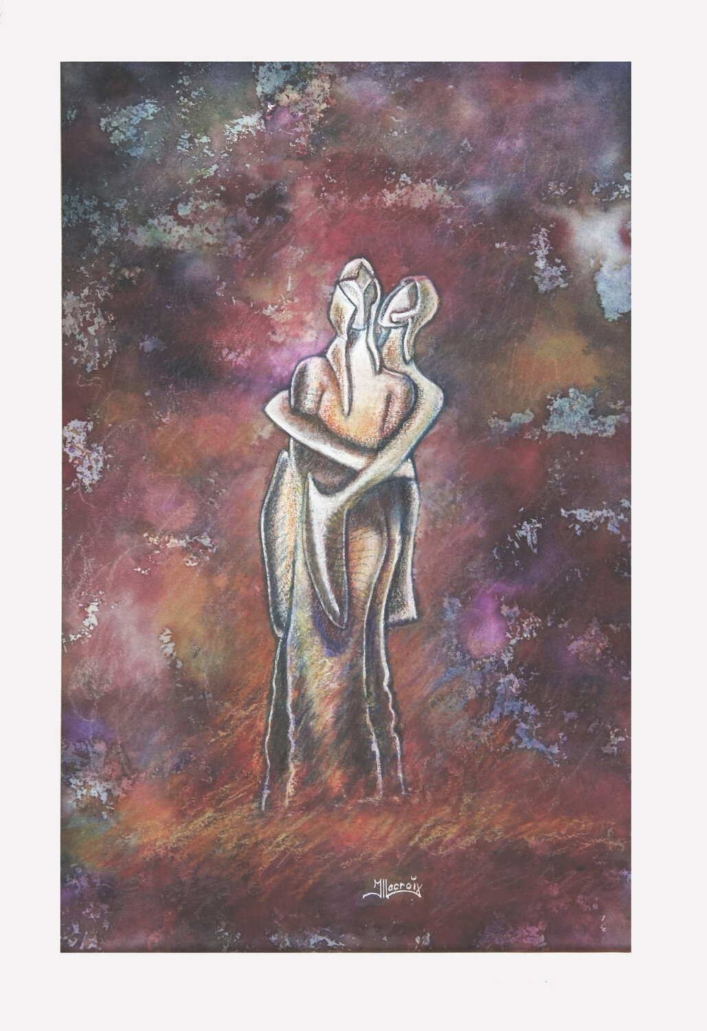 Étreinte (30x40cm framed) Jean-Luc Lacroix
