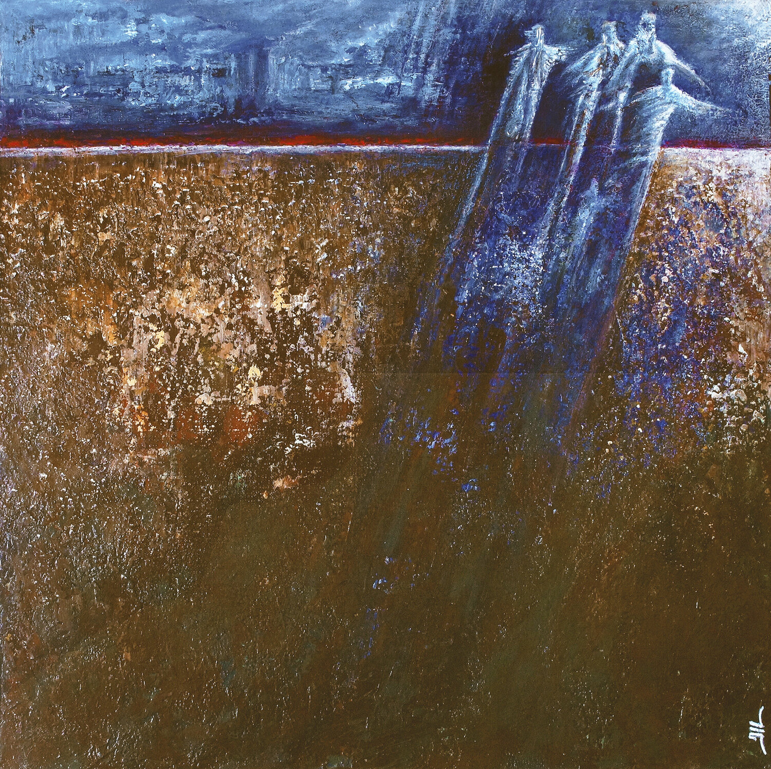 Méli-Mélo (50x50cm) Jean-Luc Lacroix Originalgemälde zu verkaufen