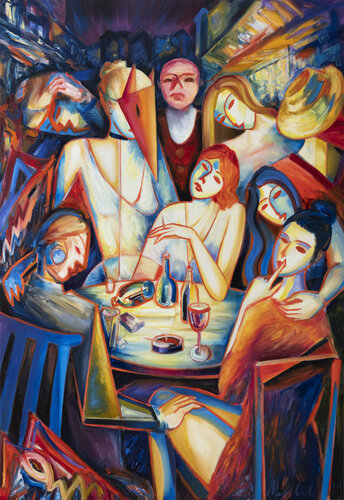 After alcohol series, Oldschool, City, Music and Night V by Maciej Cieśla, Painting for Sale on Singulart