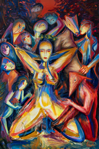Dark Tales - suuralism and grotesque - Mecesla by Maciej Cieśla, Painting for Sale on Singulart
