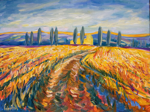 Inspired by Italy Tuscany by Maciej Cieśla, Painting for Sale on Singulart